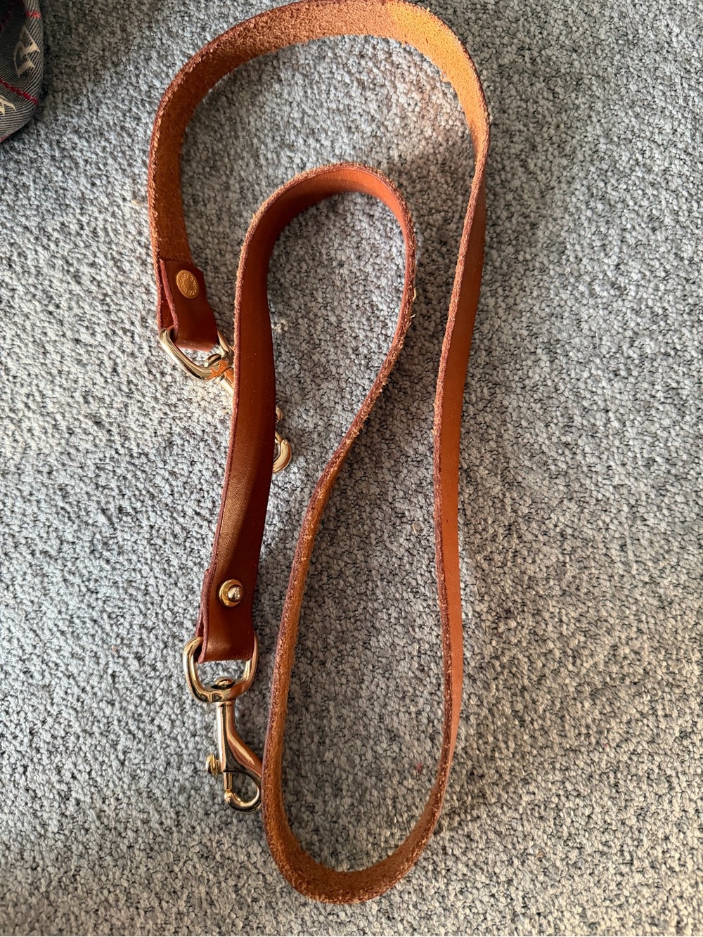Dooney and Bourke Monogrammed Pattern Gray and Brown Tote Bag with Tassel - Picture 8 of 8